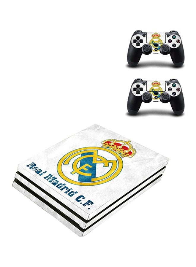 4-Piece Real Madrid Themed Console And Controller Sticker For PlayStation 4
