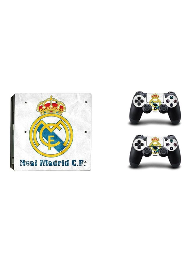 4-Piece Real Madrid Themed Console And Controller Sticker For PlayStation 4