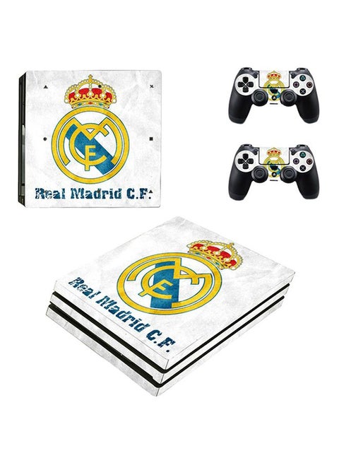4-Piece Real Madrid Themed Console And Controller Sticker For PlayStation 4
