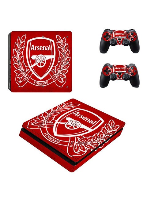 4-Piece Arsenal FC Themed Console And Controller Sticker For PlayStation 4