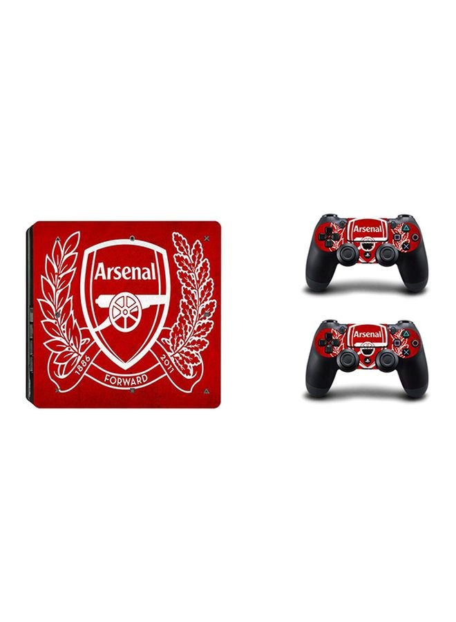 Vinyl Decal - 4-Piece Arsenal FC Themed Console And Controller Sticker For PlayStation 4 - Image 1