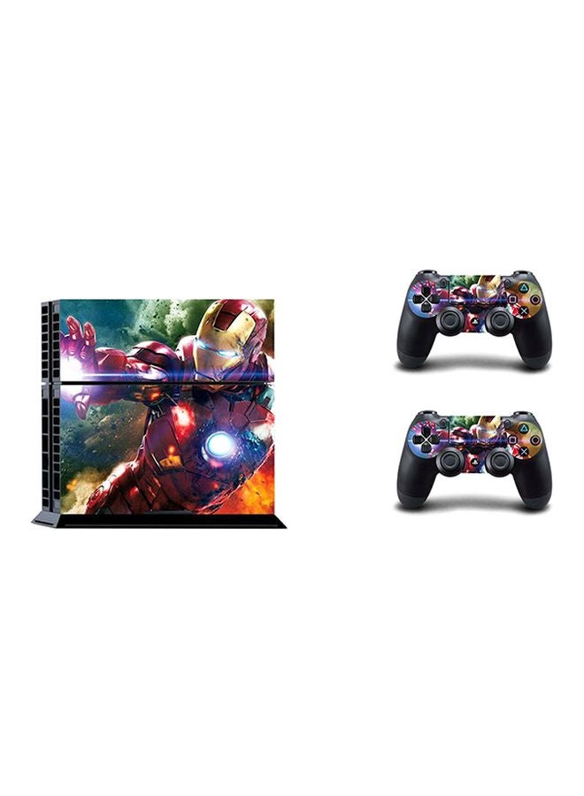 Vinyl Decal 4-Piece Iron Man Themed Console And Controller Sticker For PlayStation 4 - Image 2