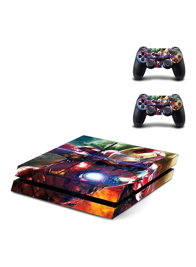 Vinyl Decal 4-Piece Iron Man Themed Console And Controller Sticker For PlayStation 4 - Image 3
