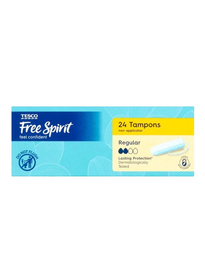 Tesco 24-Piece Free Spirit Tampons Regular