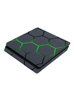 4-Piece Hex Design Printed Console And Controller Stickers - Sony PlayStation 4