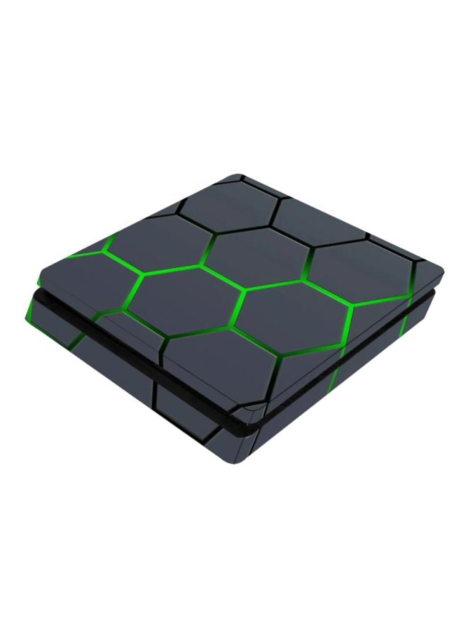 Vinyl Decal - 4-Piece Hex Design Printed Console And Controller Stickers - Sony PlayStation 4 - Image 1