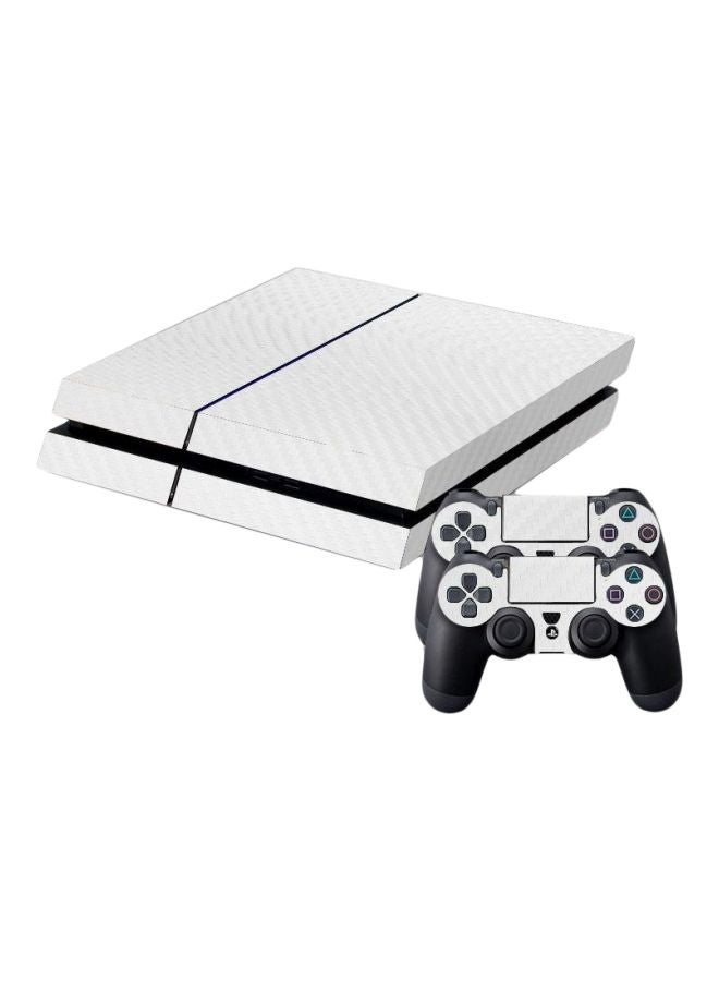 Vinyl Decal 3-Piece Carbon Fiber Design Console And Controller Stickers - Sony PlayStation 4 - Image 1