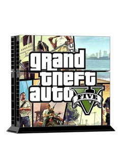 ميموريكس طقم ملصقات لجهاز الألعاب بلايستيشن 4 بتصميم لعبة "GTA 5" مكون من قطعتين 