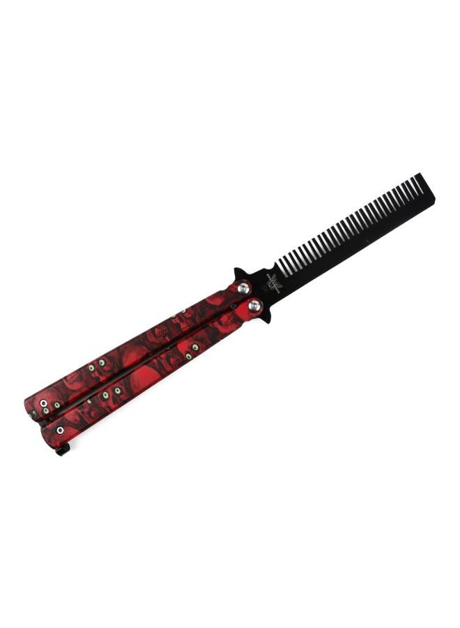 Butterfly Style Comb Knife Red/Black - Image 1