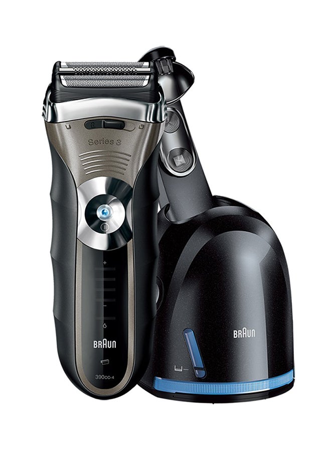 براون ماكينة الحلاقة الكهربائية القابلة لإعادة الشحن سيريس 3 أسود