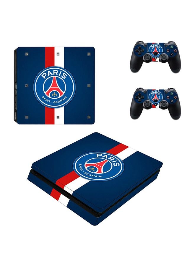 Vinyl Decal 4-Piece Paris Saint Germain Printed Console And Controller Sticker Set - PlayStation 4 - Image 1