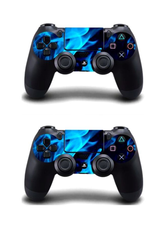 Vinyl Decal 4-Piece Flame Themed Console And Controller Sticker Set For PlayStation 4 Slim - Image 4