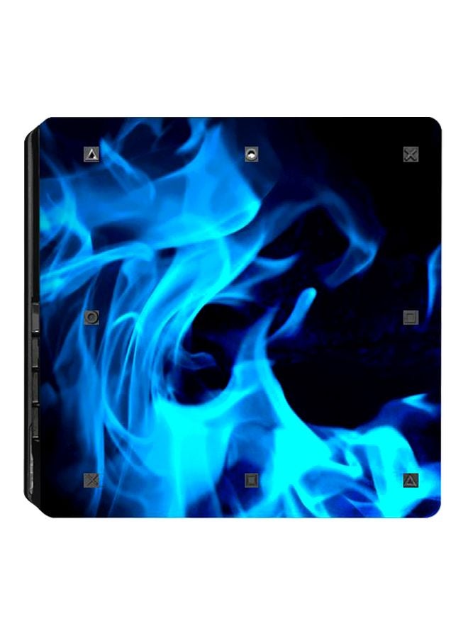 Vinyl Decal 4-Piece Flame Themed Console And Controller Sticker Set For PlayStation 4 Slim - Image 2