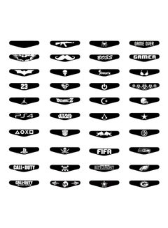 40-Piece Gaming Themed Controller Sticker Set For PlayStation 4