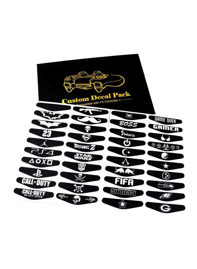 Decalac - 40-Piece Gaming Themed Controller Sticker Set For PlayStation 4 - Image 1