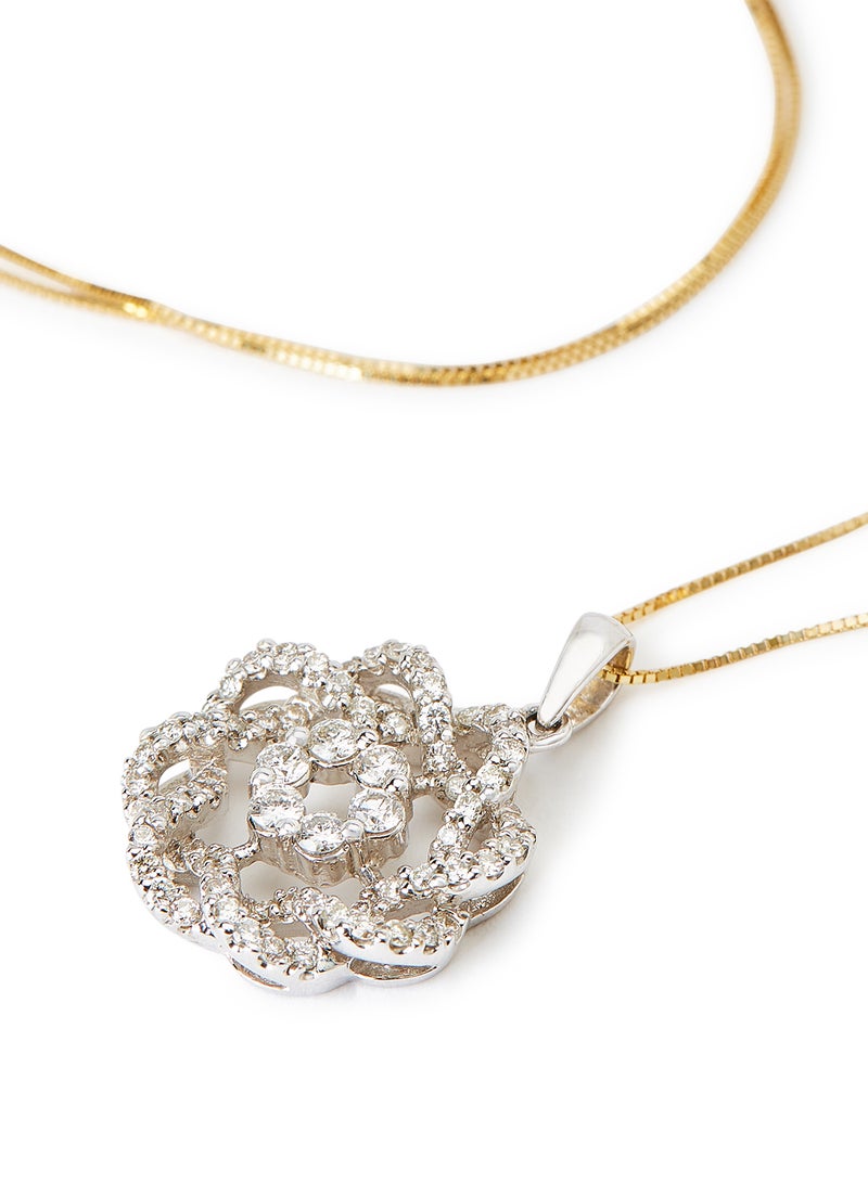 أناكا دلاية من الذهب الأبيض عيار 18 قيراطا مرصعة بالألماس . - Image 2