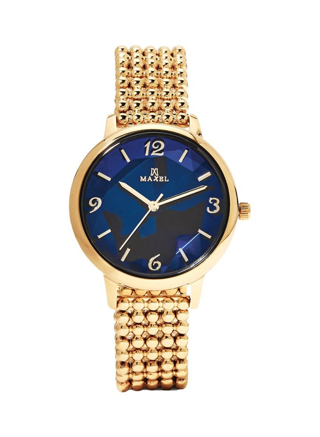 ماكسل ساعة يد بعقارب من مجموعة فاشن MX120L - قياس 32 مم - لون ذهبي للنساء - Image 1