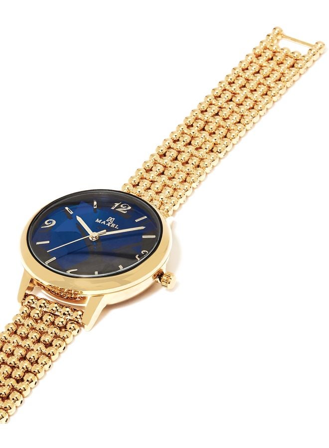 ماكسل ساعة يد بعقارب من مجموعة فاشن MX120L - قياس 32 مم - لون ذهبي للنساء - Image 3