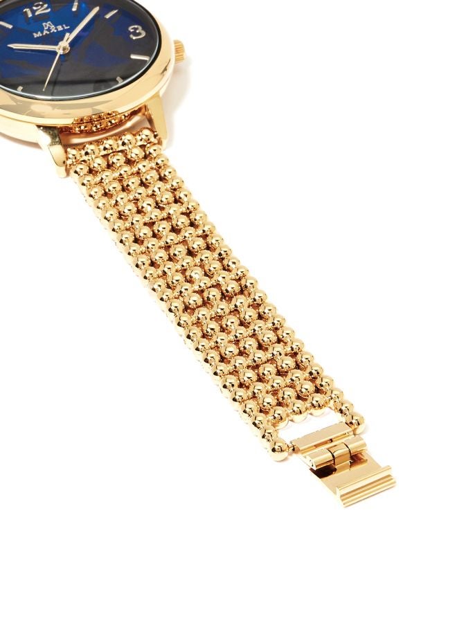 ماكسل ساعة يد بعقارب من مجموعة فاشن MX120L - قياس 32 مم - لون ذهبي للنساء - Image 4