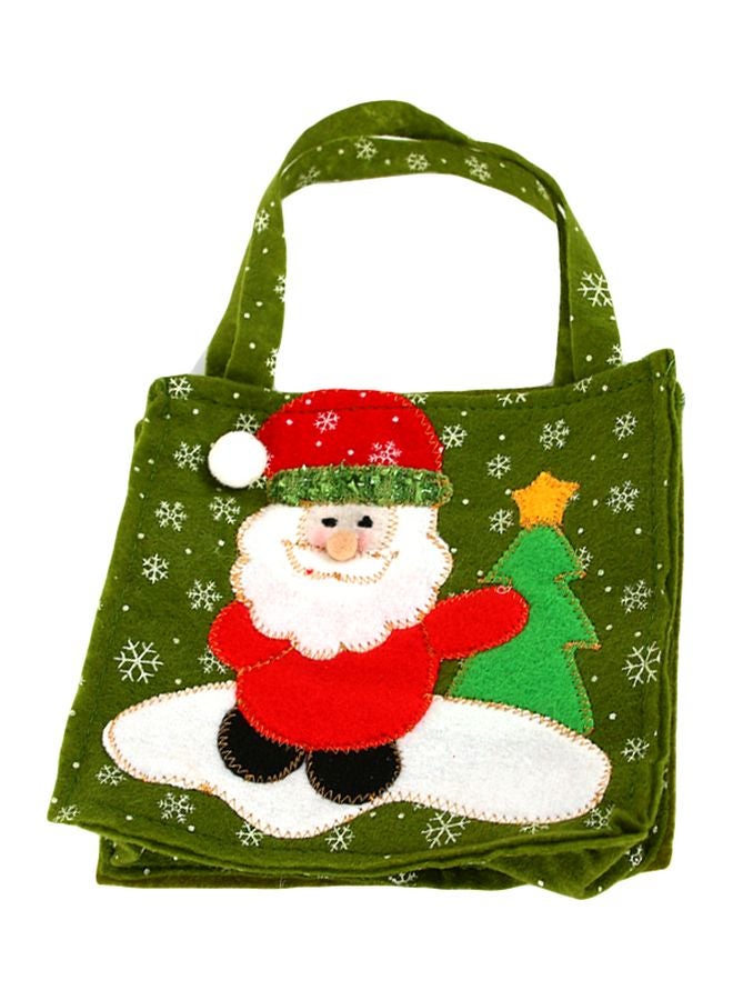 بيوينتي حقيبة هدايا للحلوى بطبعة الكريسماس أخضر/أحمر/بيج - Image 1