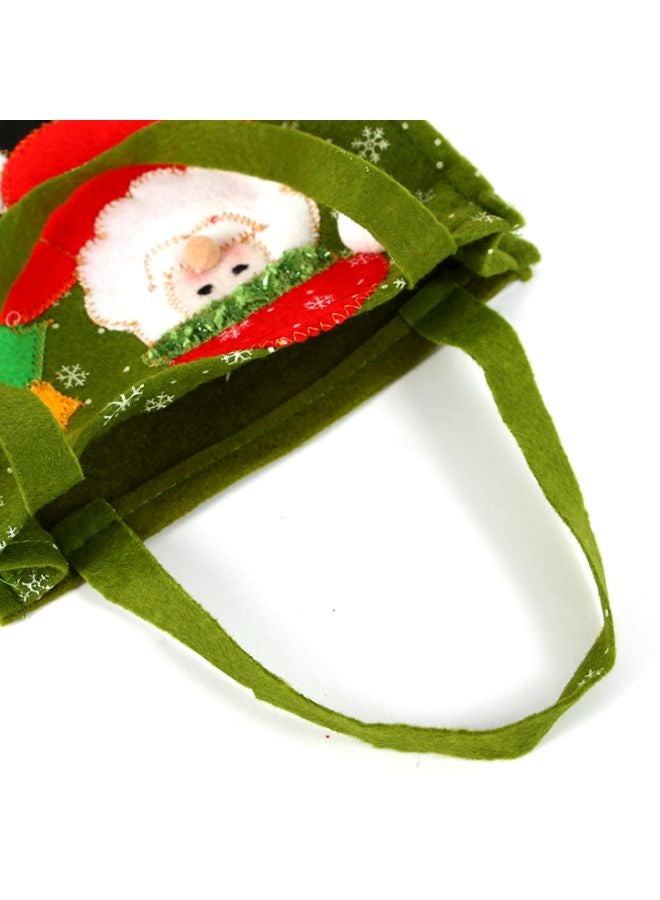 بيوينتي حقيبة هدايا للحلوى بطبعة الكريسماس أخضر/أحمر/بيج - Image 2