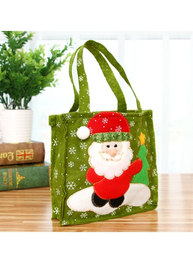 بيوينتي حقيبة هدايا للحلوى بطبعة الكريسماس أخضر/أحمر/بيج - Image 3