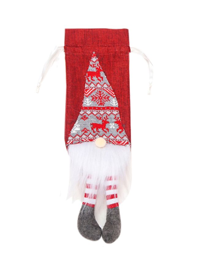 Beauenty Themed Bottle Cover Red/Grey/White 15.5x35cm - Image 1