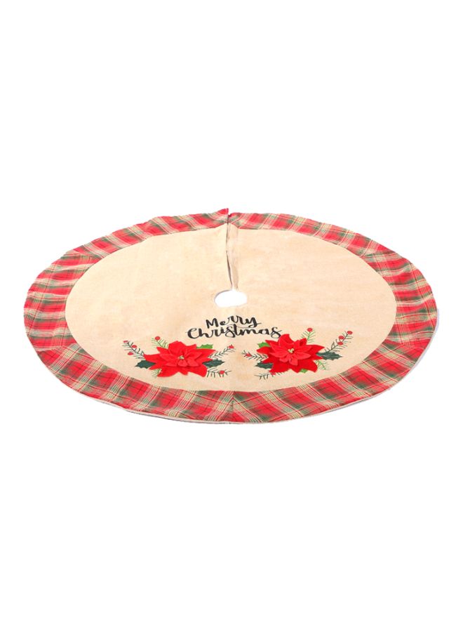 Beauenty Decorative Tree Skirt Beige/Green/Red 105cm  - Image 1