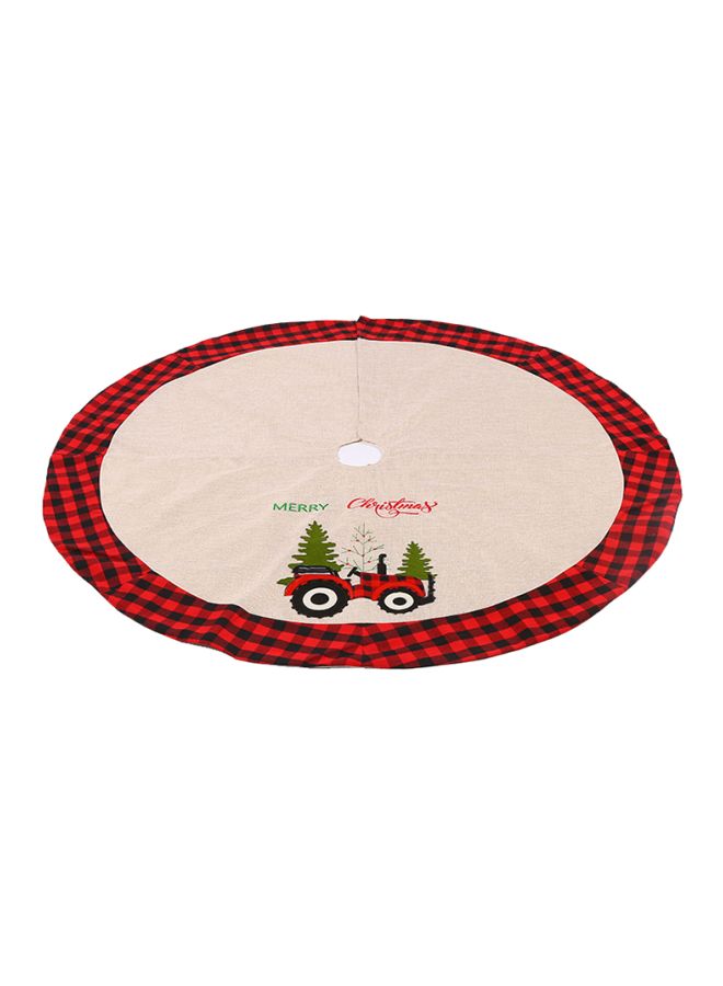Beauenty Decorative Tree Skirt Beige/Green/Red 122cm  - Image 1