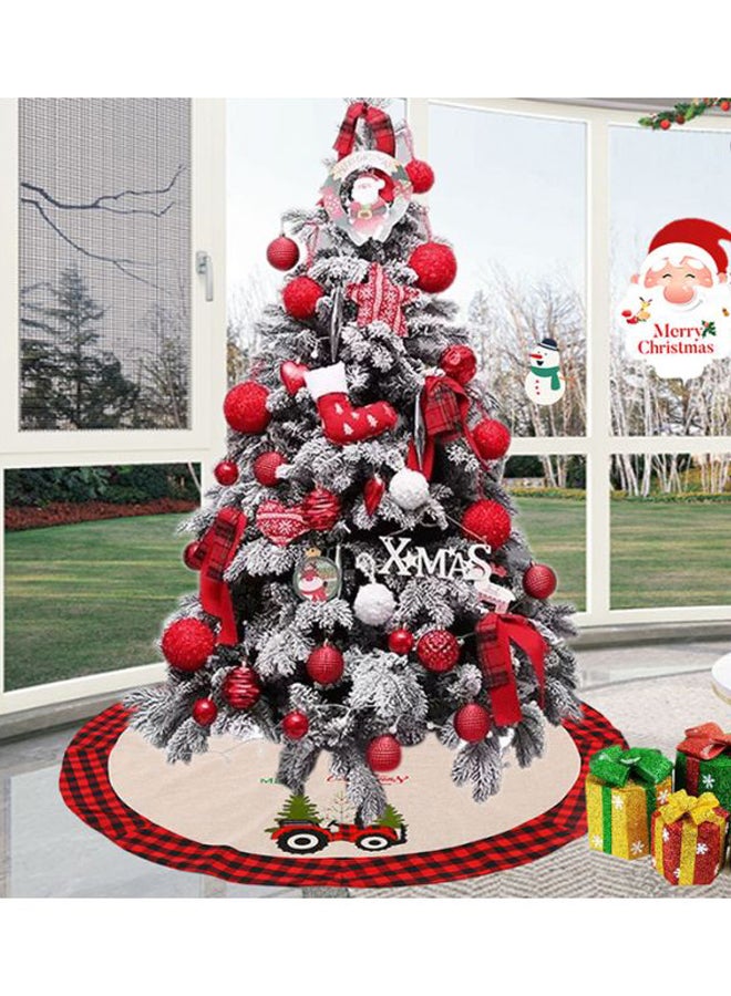 Beauenty Decorative Tree Skirt Beige/Green/Red 122cm  - Image 3