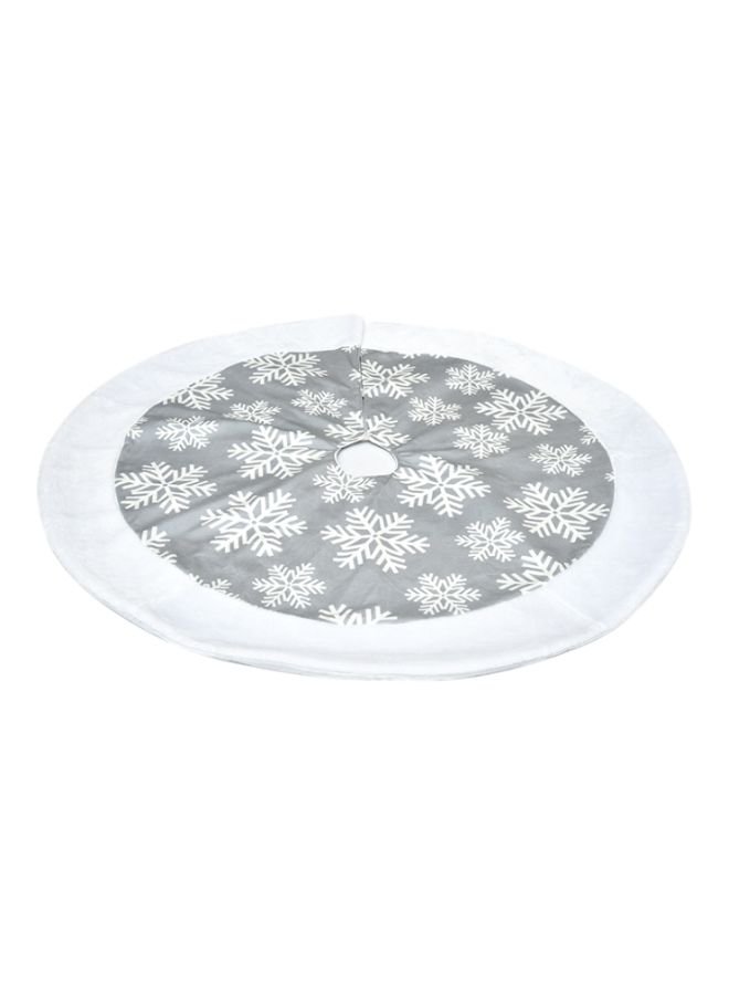 Beauenty Snowflake Printed Decorative Tree Skirt Grey/White 101cm  - Image 1