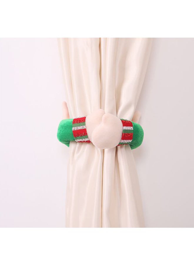 Beauenty Decorative Christmas Elf Curtain Hug Green/Red/White 50x22cm  - Image 3