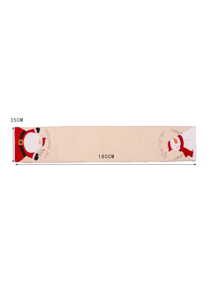 Beauenty Decorative Christmas Snowman Table Runner Beige/Red/White 180x35cm  - Image 2