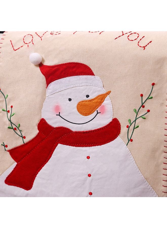 Beauenty Decorative Christmas Snowman Table Runner Beige/Red/White 180x35cm  - Image 4