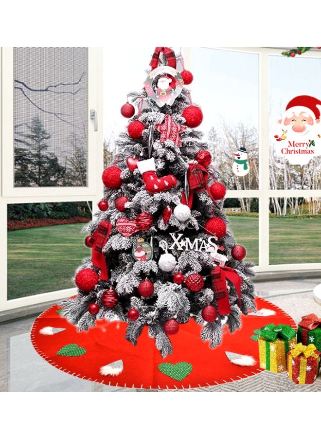 Beauenty Decorative Tree Skirt Red/Green/White 98cm  - Image 2