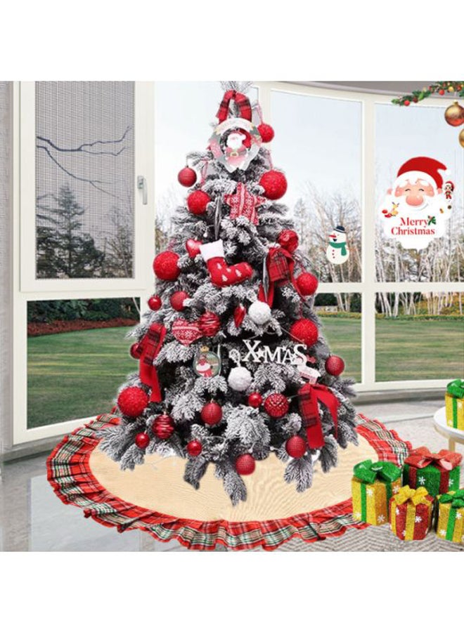 Beauenty Decorative Tree Skirt Beige/Red/Grey 96cm  - Image 3