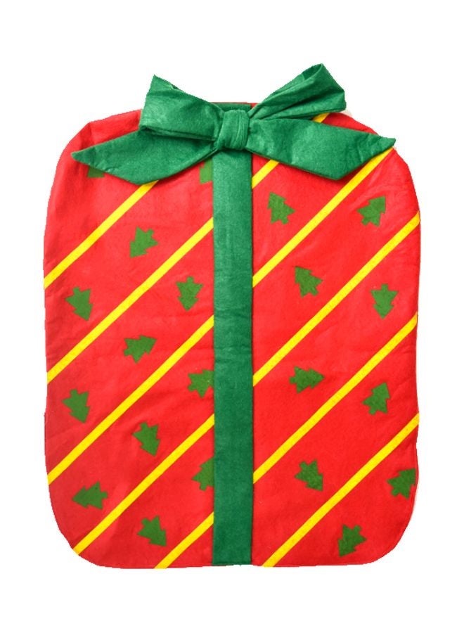 بيوينتي غطاء كرسي بتصميم حقيبة هدايا مزينة بعقدة فيونكة أحمر / أصفر / أخضر 60x48سم - Image 1