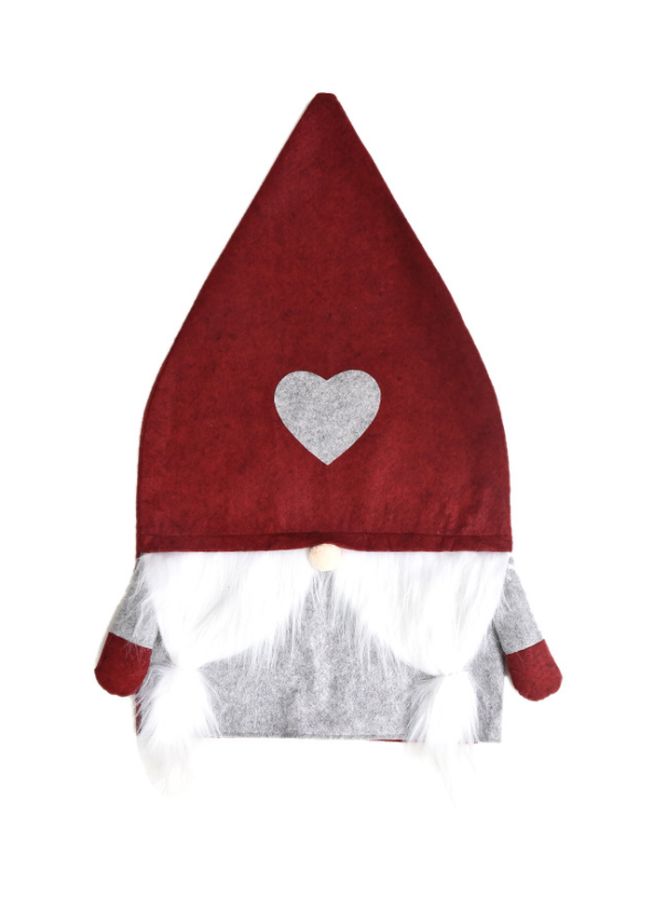 بيوينتي غطاء كرسي بتصميم رجل عجوز من غابات بلاد الشمال من دون وجه أحمر/أبيض 48x83سم - Image 1