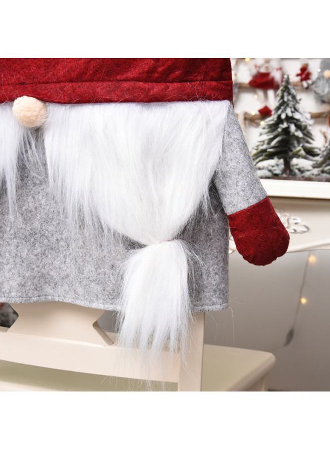 بيوينتي غطاء كرسي بتصميم رجل عجوز من غابات بلاد الشمال من دون وجه أحمر/أبيض 48x83سم - Image 3