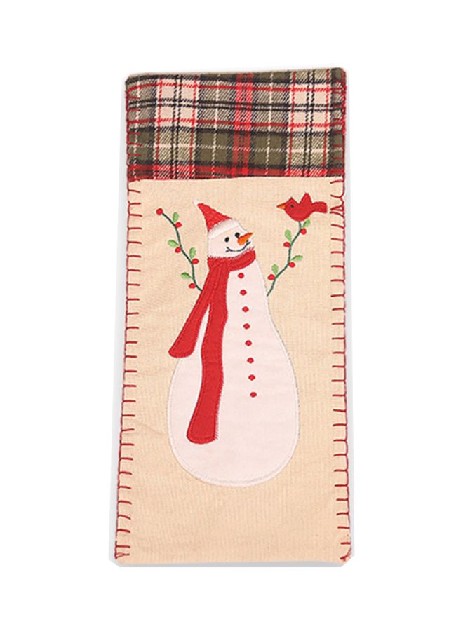 Beauenty Cartoon Plaid Bottle Cover Beige/White/Green 34x15cm - Image 1