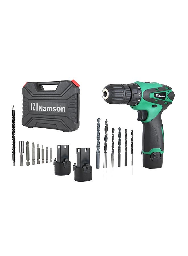 NAMSON Cordless Drill Set Green/Black  - Image 1