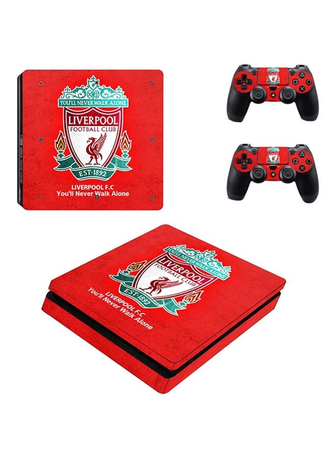 Decalac 4-Piece Liverpool Football Club Printed Console And Controller Sticker For PlayStation 4