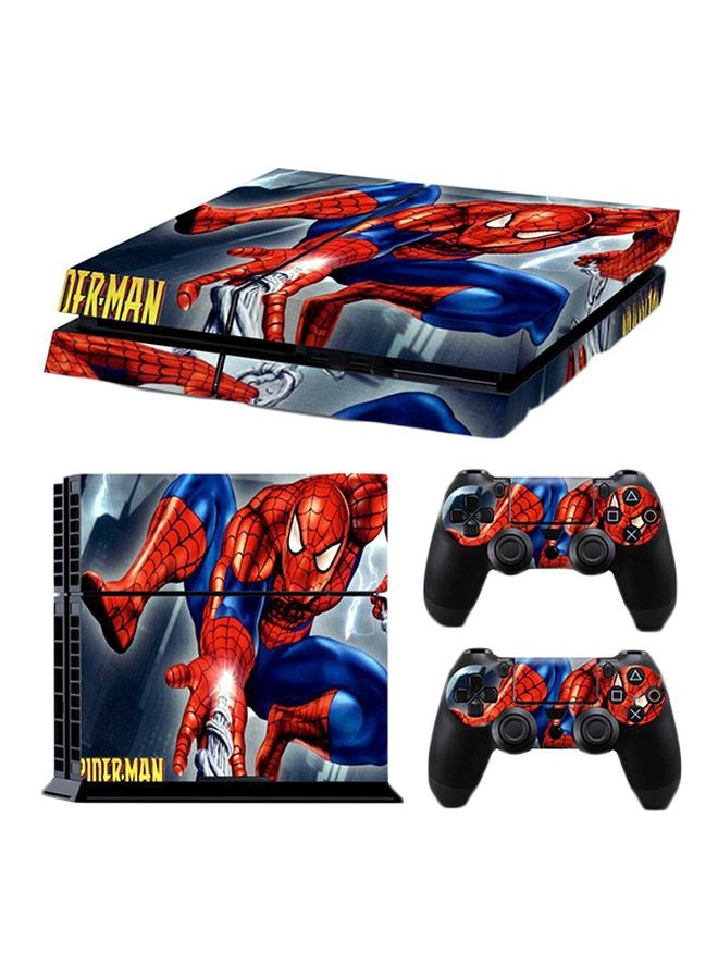 Decalac 3-Piece Spiderman Themed Sticker For PlatStation 4 Set
