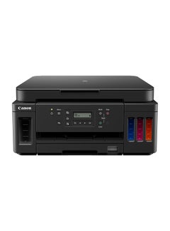 طابعة بيكسما G6040 ‏3 في 1 بخرطوشة كبيرة لطباعة ونسخ ومسح ضوئي للأوراق مقاس A4 بتقنية واي فاي وتوصيل عن طريق إيثرنت و USB أسود