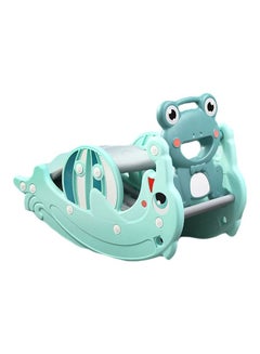 XIANGYU Double Rocking Horse And Slide - Green/Grey/White 102x34x47cm  - Image 1