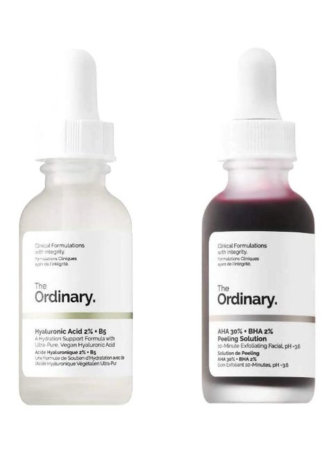 2-Piece AHA 30% + BHA 2% Peeling Solution And Hyaluronic Acid 2% + B5 2x30ml