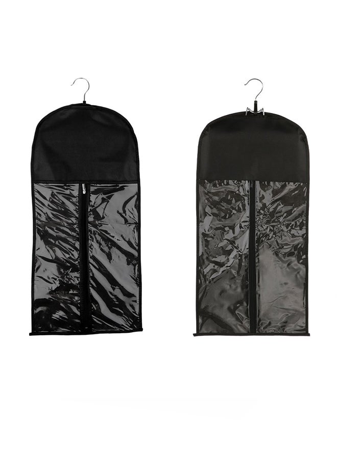 2-Piece Extensions Wig Storage Bag With Hanger Black - Image 1