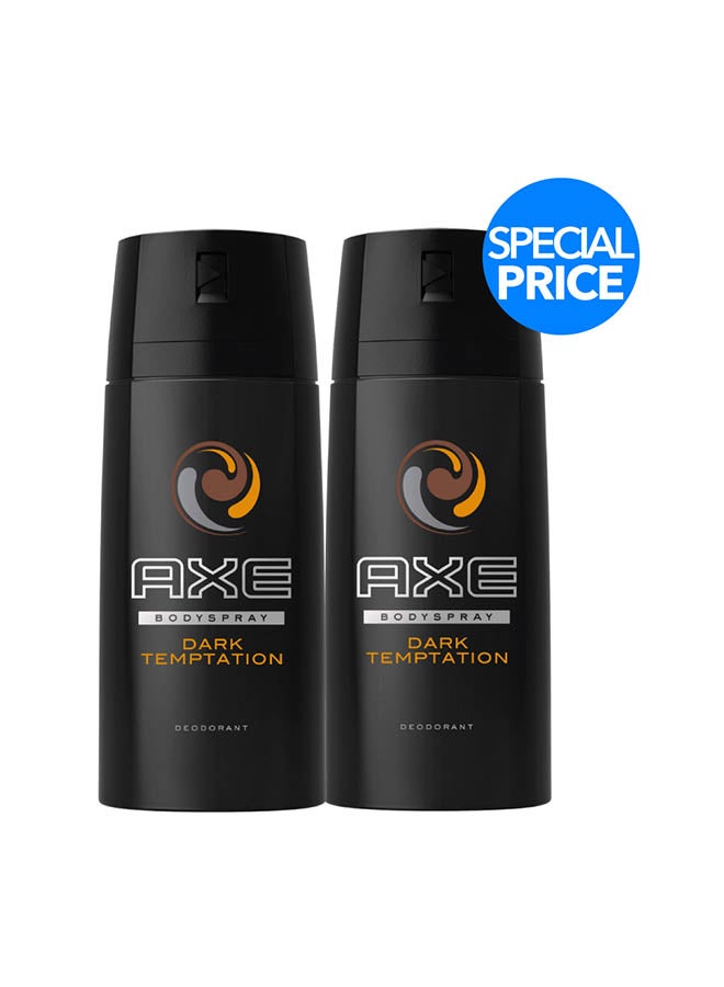 Axe Dark Temptation Body Spray For Men, 150ml, Pack Of 2 150ml