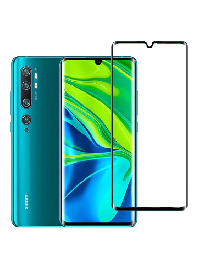 9 إتش لاصقة حماية للشاشة من الزجاج المقوى لهاتف شاومي مي نوت 10 شفاف/ أسود - Image 1