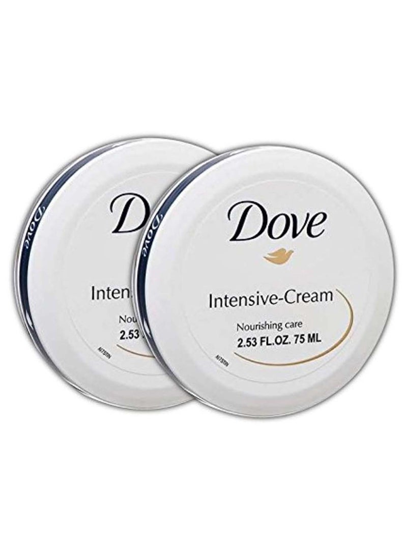 Dove Pack Of 2 Nourishing Care Intensive Cream Set 2 x 75ml 
